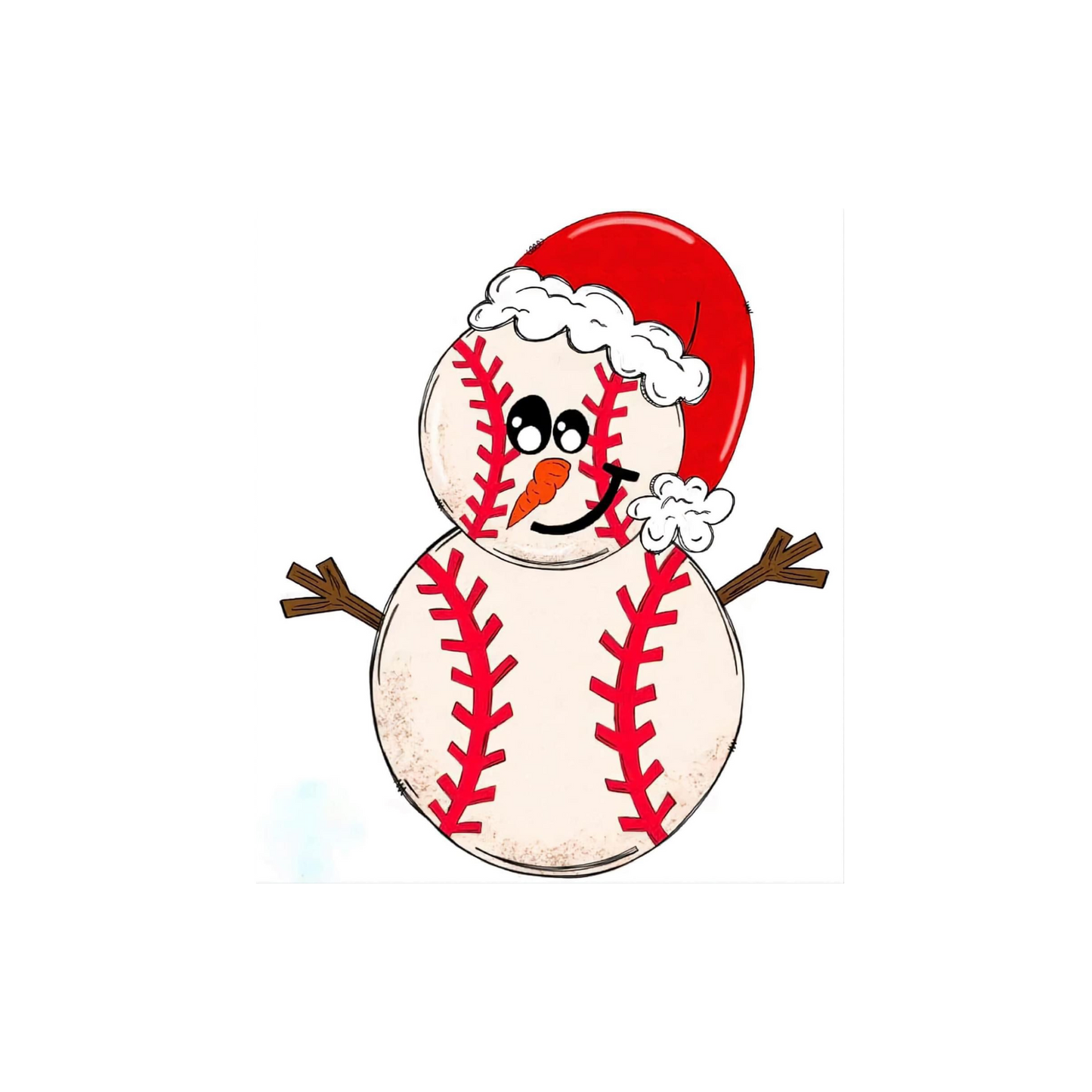 Baseball Snowman