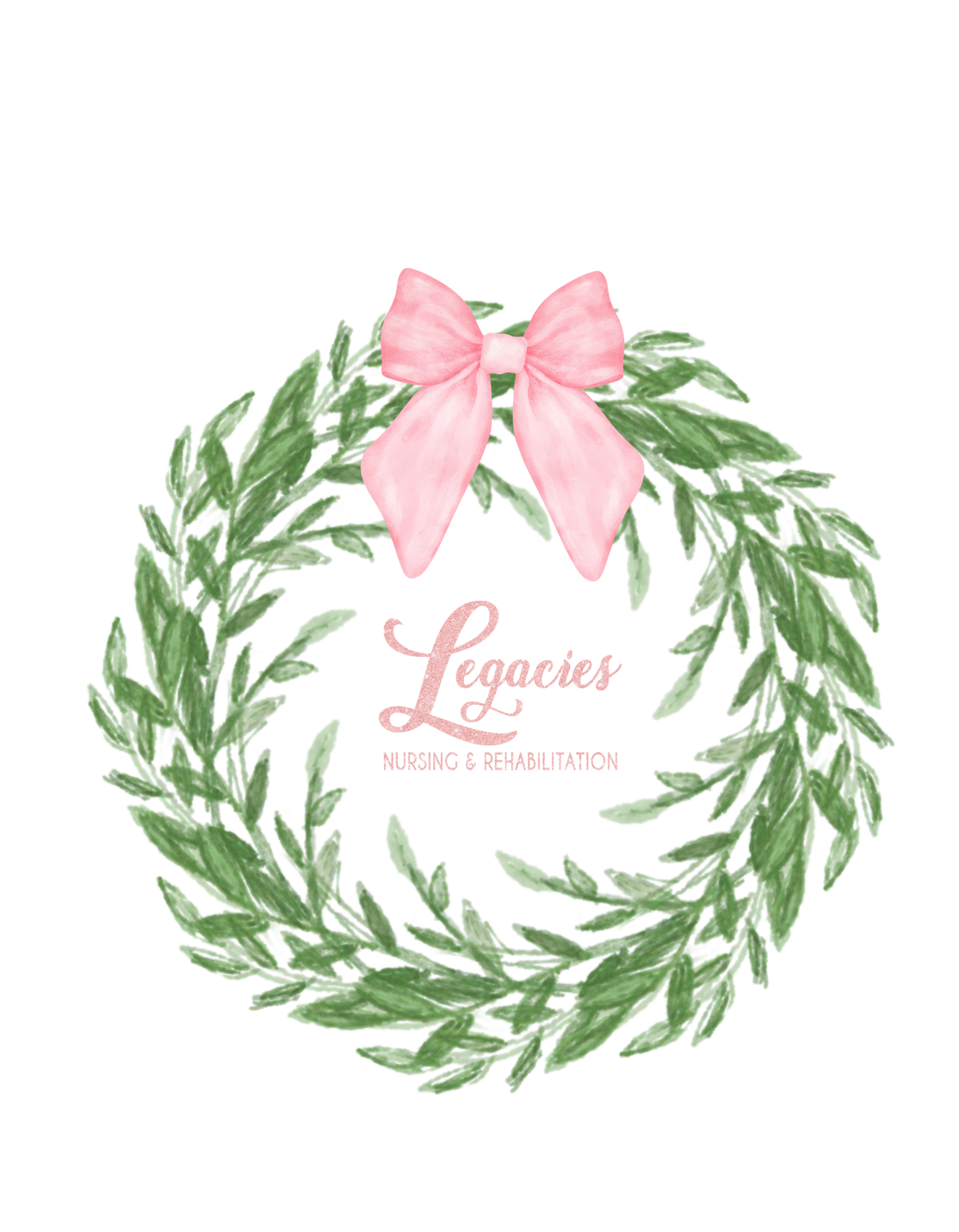 Wreath with Pink Bow