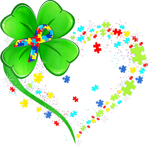 Autism clover heart