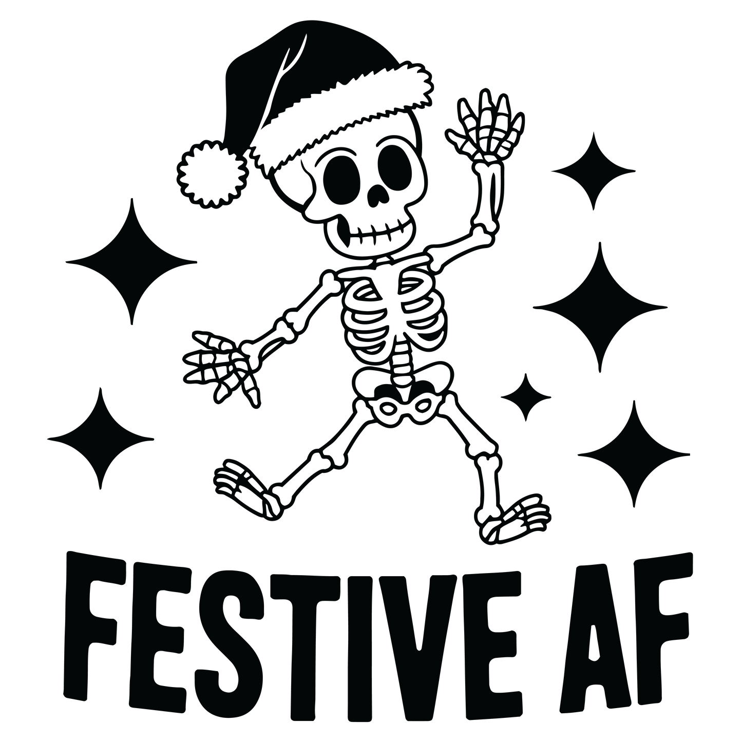 Snarky Christmas Black-007